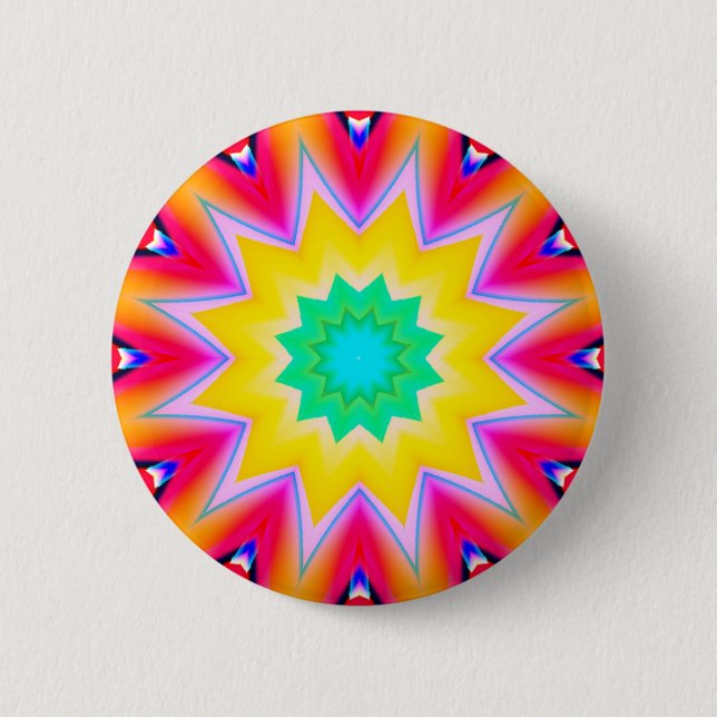 Fractal Mandala - 10 6 Cm Round Badge (Front)