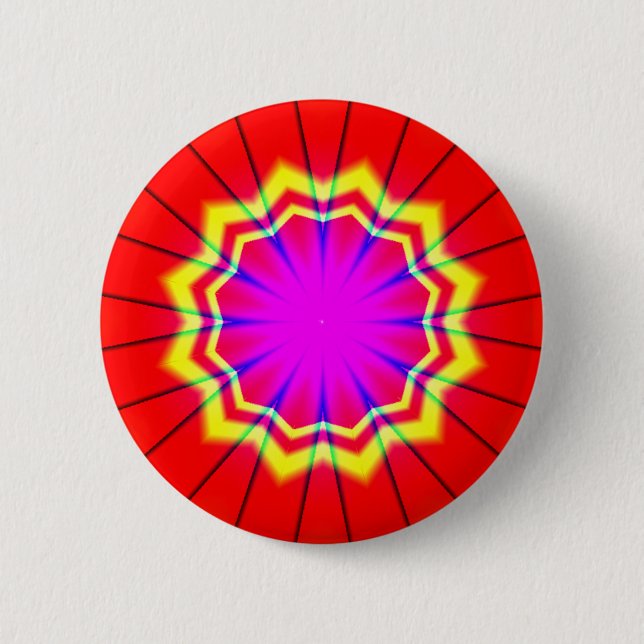 Fractal Mandala - 15 6 Cm Round Badge (Front)