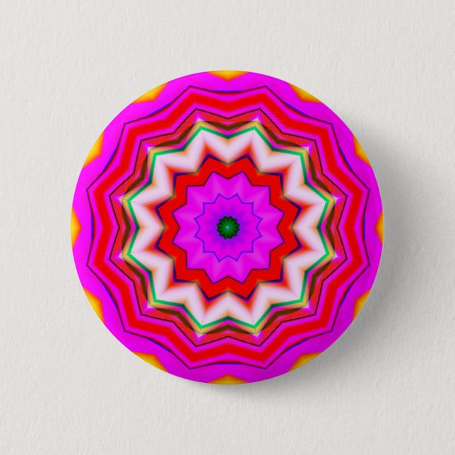 Fractal Mandala - 17 6 Cm Round Badge (Front)
