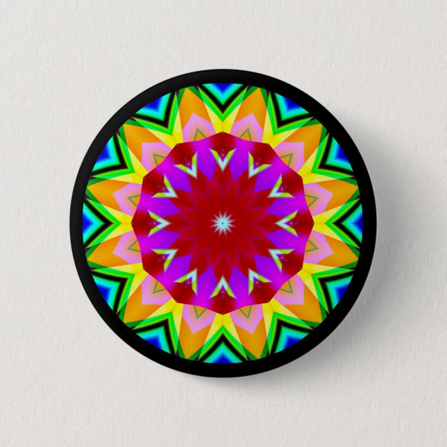 Fractal Mandala 6 Cm Round Badge (Front)