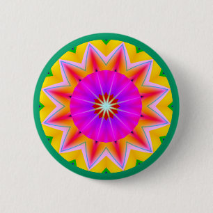 Fractal Mandala 6 Cm Round Badge