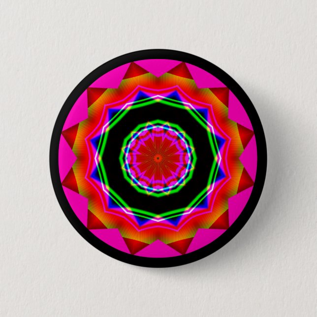 Fractal Mandala 6 Cm Round Badge (Front)