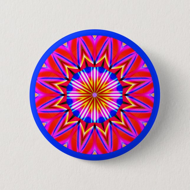 Fractal Mandala 6 Cm Round Badge (Front)
