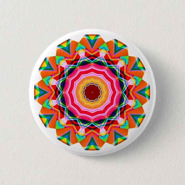 Fractal Mandala 6 Cm Round Badge (Front)