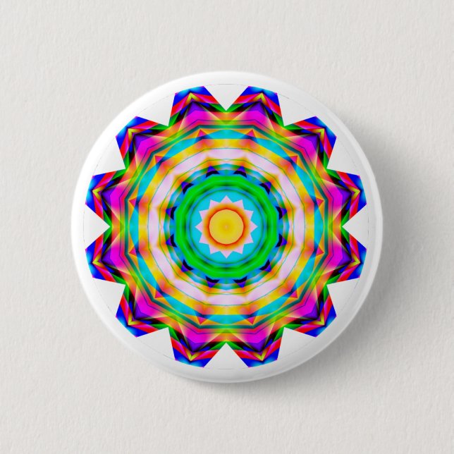Fractal Mandala 6 Cm Round Badge (Front)