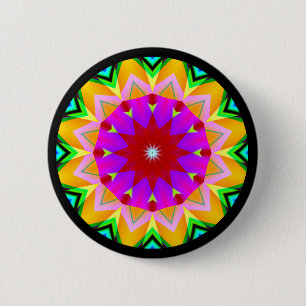 Fractal Mandala 6 Cm Round Badge