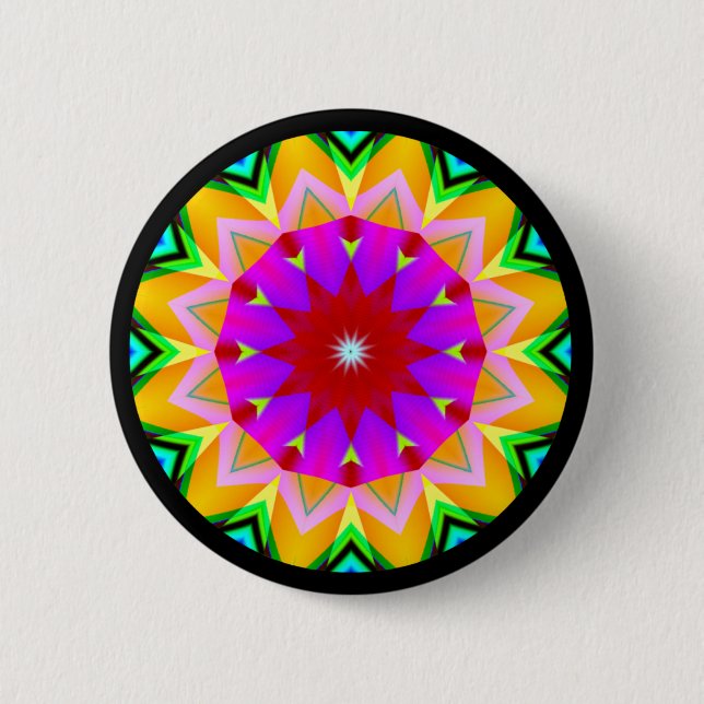 Fractal Mandala 6 Cm Round Badge (Front)