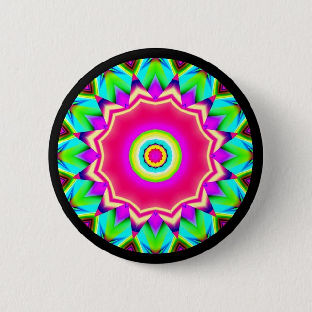 Fractal Mandala 6 Cm Round Badge (Front)