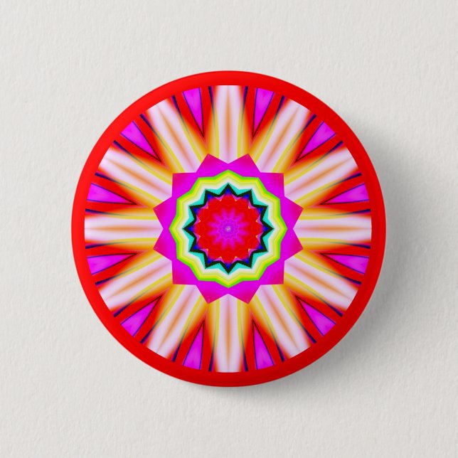 Fractal Mandala 6 Cm Round Badge (Front)