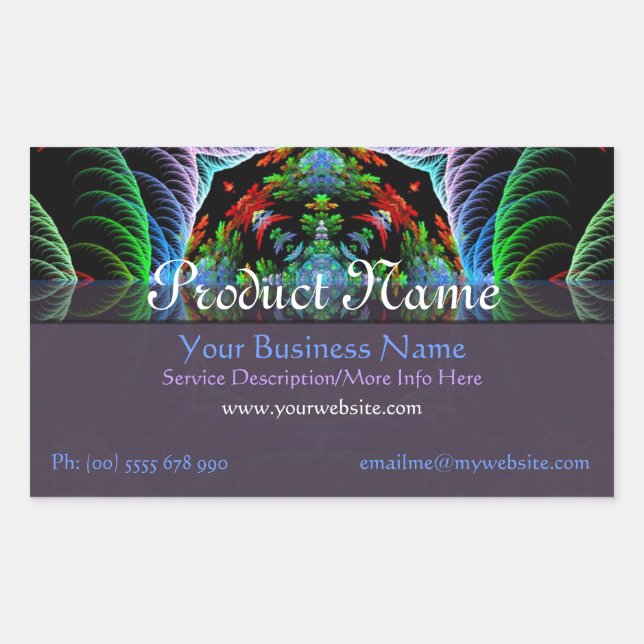 Fractal Mandala Arts Product Label Sticker (Front)