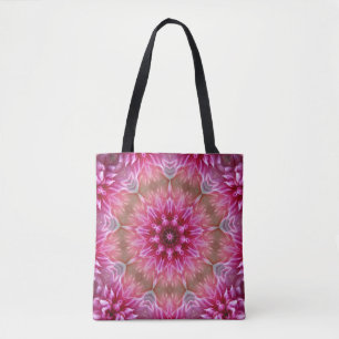Fractal Mandala Floral Psychedelic Tote Bag