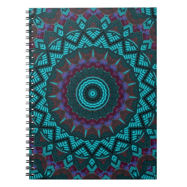 Fractal Mandala Geometric Circle Southwestern Notebook (Front)