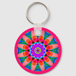 Fractal Mandala Key Ring