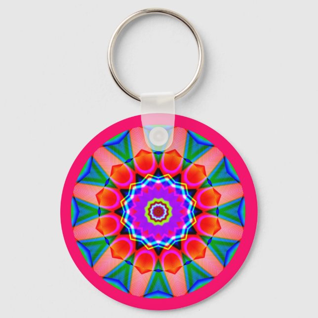 Fractal Mandala Key Ring (Front)
