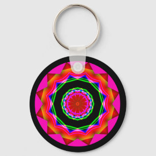 Fractal Mandala Key Ring