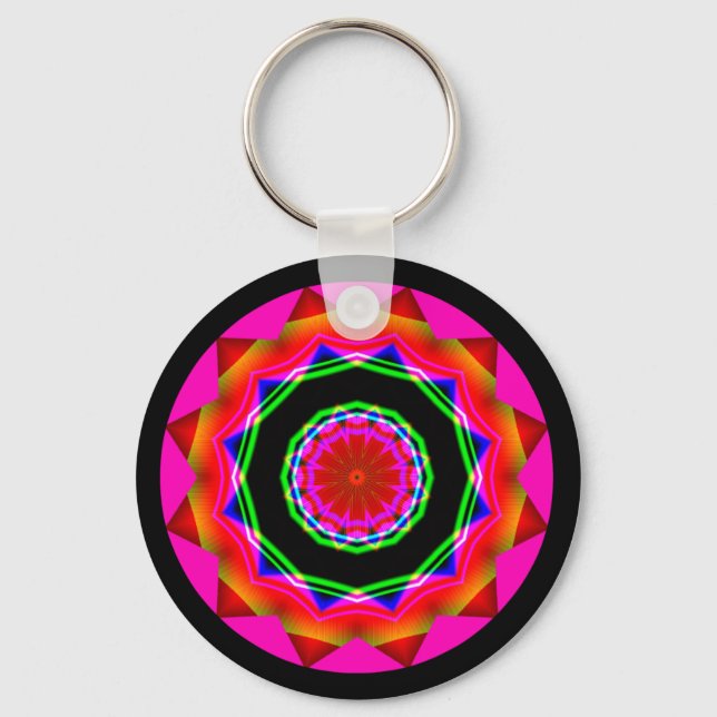 Fractal Mandala Key Ring (Front)