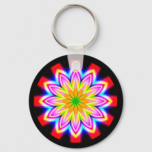 Fractal Mandala Key Ring (Front)