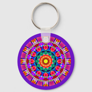 Fractal Mandala Key Ring