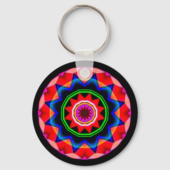 Fractal Mandala Key Ring (Front)