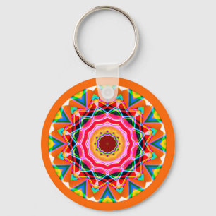 Fractal Mandala Key Ring