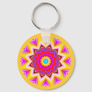 Fractal Mandala Key Ring