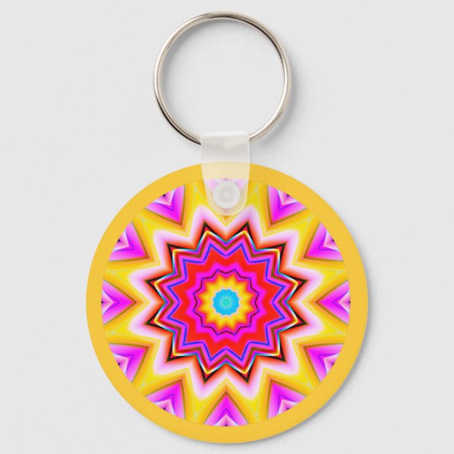 Fractal Mandala Key Ring (Front)