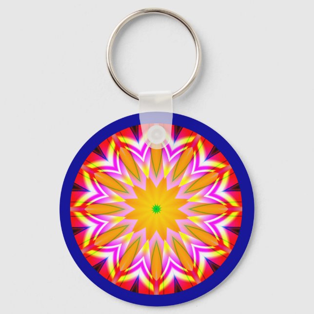 Fractal Mandala Key Ring (Front)