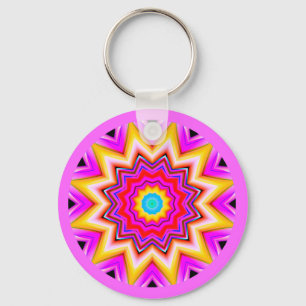 Fractal Mandala Key Ring