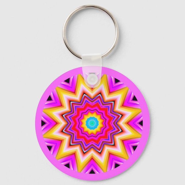 Fractal Mandala Key Ring (Front)