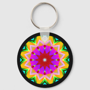 Fractal Mandala Key Ring