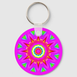 Fractal Mandala Key Ring