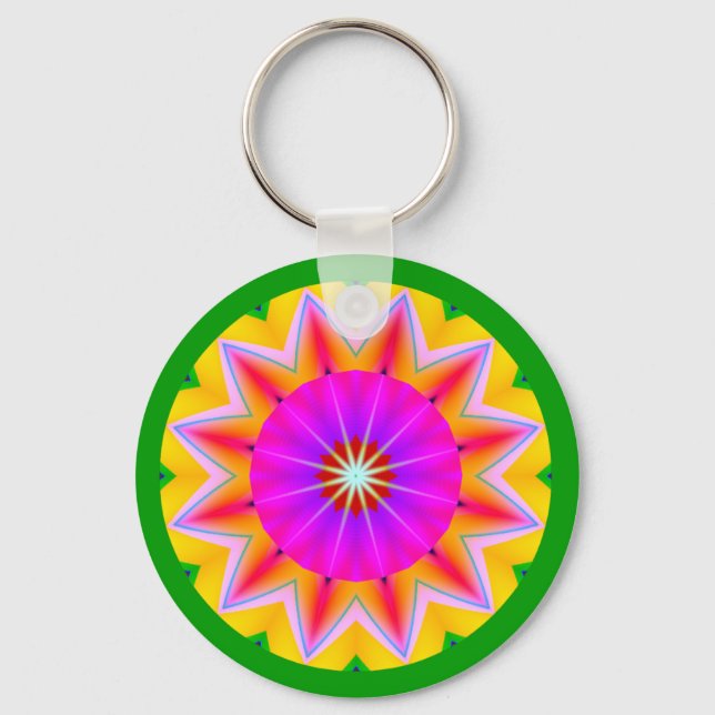 Fractal Mandala Key Ring (Front)