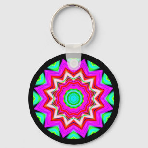 Fractal Mandala Key Ring