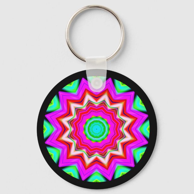 Fractal Mandala Key Ring (Front)