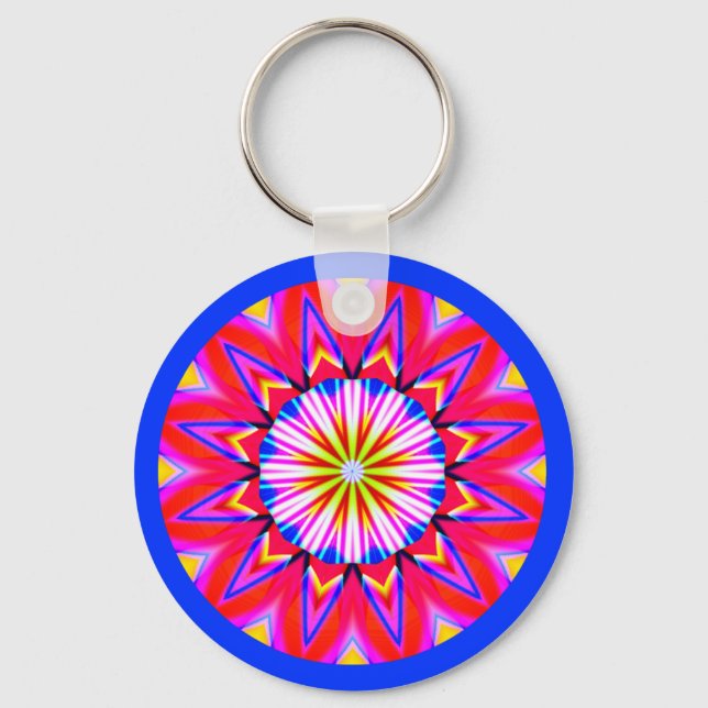 Fractal Mandala Key Ring (Front)