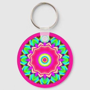 Fractal Mandala Key Ring