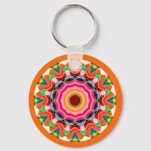 Fractal Mandala Key Ring