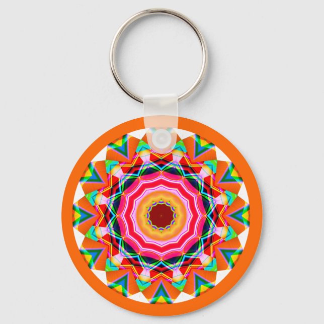 Fractal Mandala Key Ring (Front)