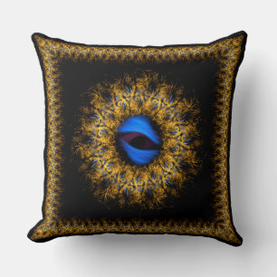 Fractal mandala king's eye cushion