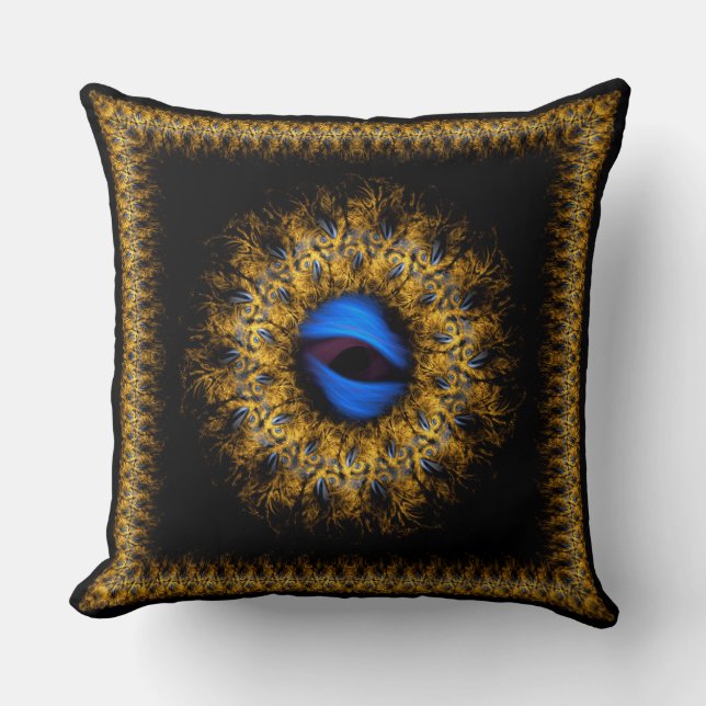 Fractal mandala king's eye cushion (Front)