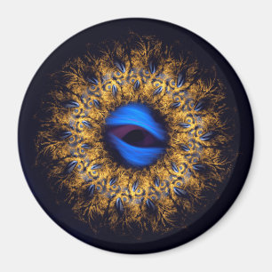 Fractal mandala king's eye magnet