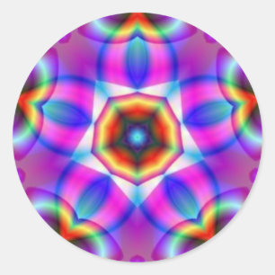 Fractal Mandala Sacred Star Stickers