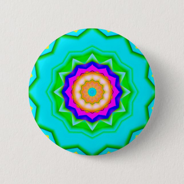 Fractal Mandala - Sweet 16 6 Cm Round Badge (Front)