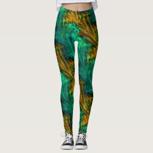 Fractal Marble 4-4A Leggings