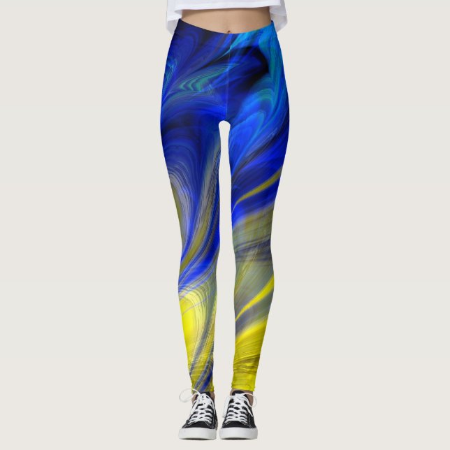 Fractal Marble 4-6 Leggings (Front)