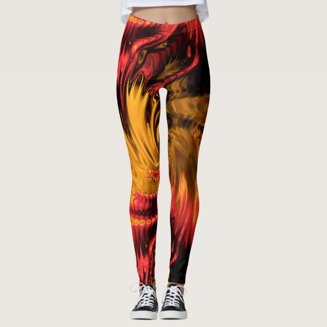 Fractal Marble 5-1 Leggings (Front)