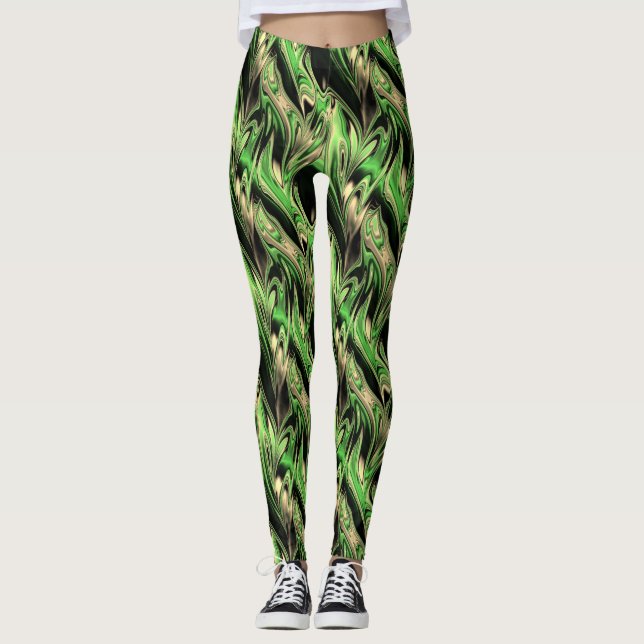 Fractal Marble 6-3 Leggings (Front)