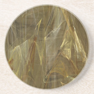 Fractal Marble Grunge Series-13--Gold Coaster 1 of