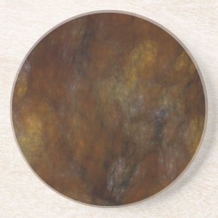 Fractal Marble Grunge Series-9---Brn coaster-1 of Coaster