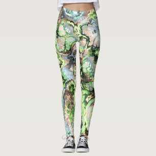 Fractal Marble Leggings